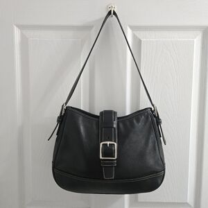 VTG Y2K Coach Hampton Soho Black Leather Shoulder Hand Bag 7583 Purse Classic